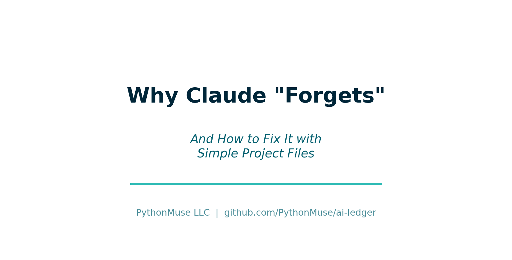Why Claude Forgets