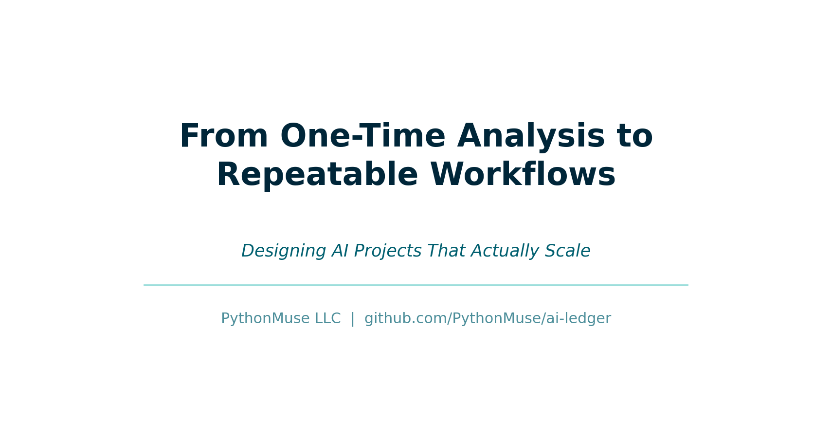 Repeatable AI Workflows