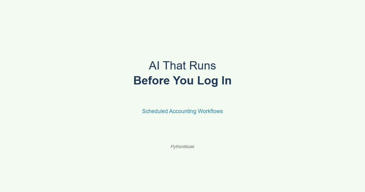AI That Runs Before You Log In