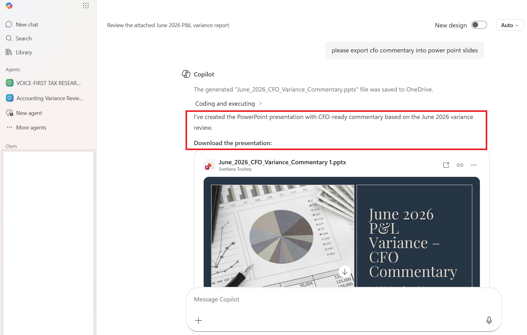 Copilot PowerPoint Export Download